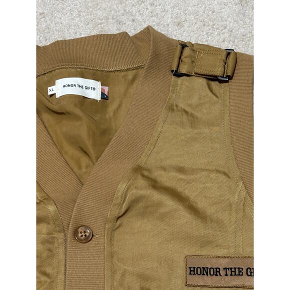 Honor The Gift Logo-Patch Shop Vest Women's Size XL Button Front Ribbed Pocket - Picture 3 of 8
